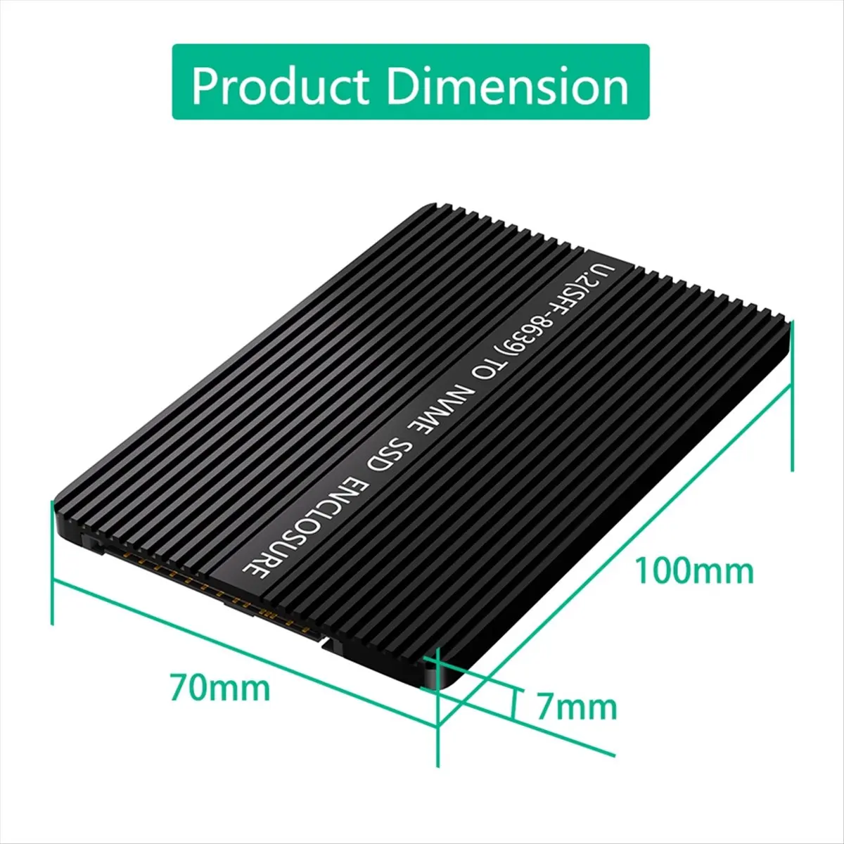 

Адаптер [A75T] M.2(NGFF) NVMe SSD на U.2 (SFF-8639) 2,5 дюйма с термопрокладкой, для преобразования M.2 NVMe SSD в U.2, не для SATA.