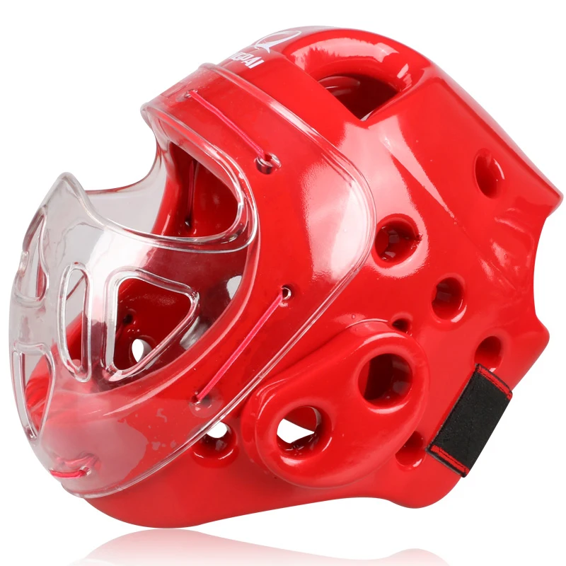 Full Face Kopfschutz Karate Helm Taekwondo Kopfbedeckung MMA Kickboxen Kopfschutz Professionelle Trainingshelme – Detail 15