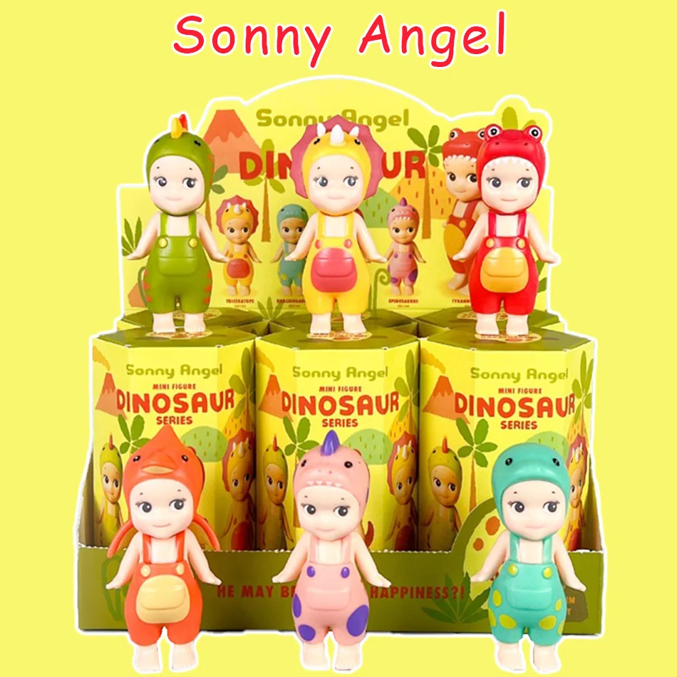 New Sonny Angel Dinosaur Series Hippers Harvest Cute Hippie Doll Trendy Car Mobile Phone Ornaments Dumplings Children'S Toy Gift