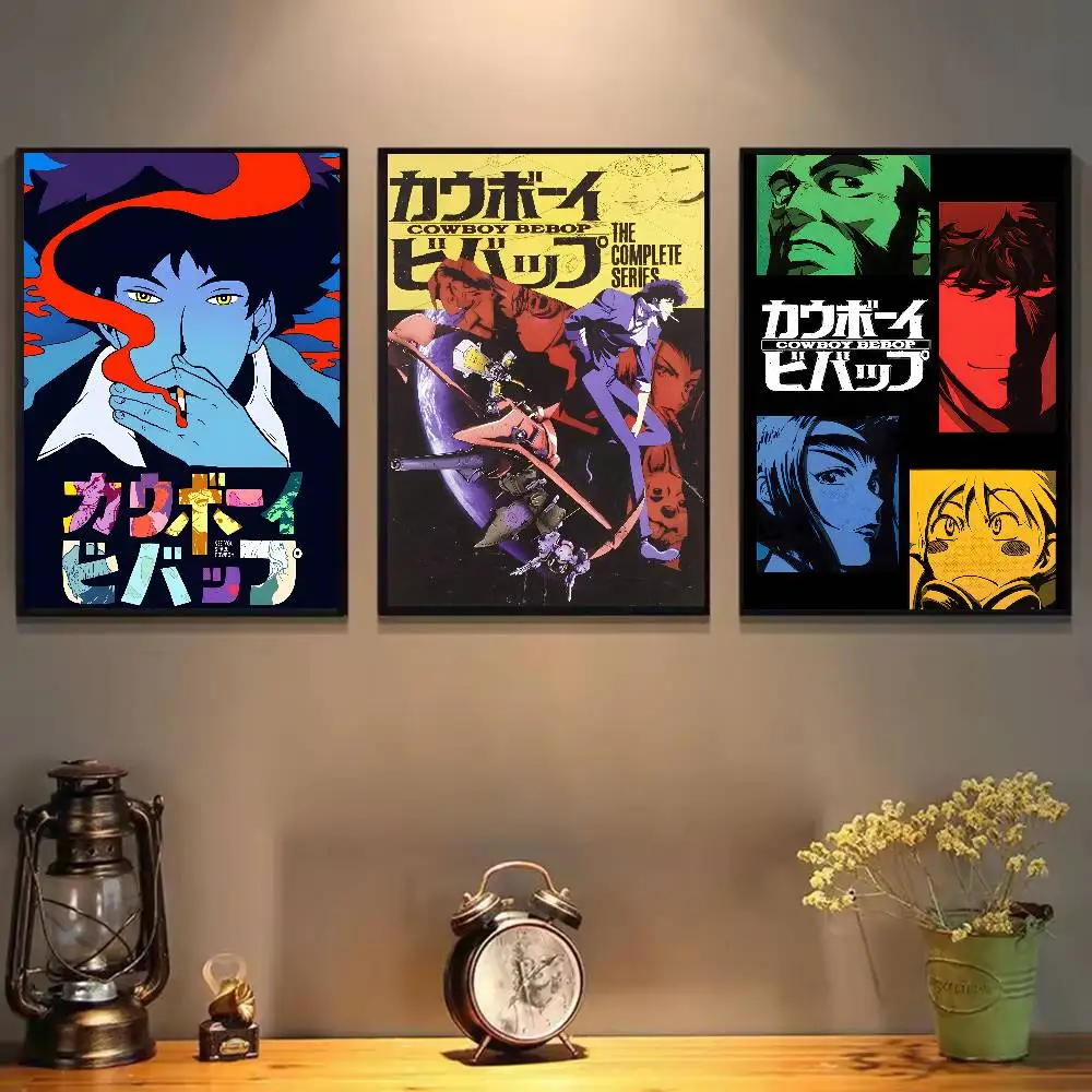 ملصق فيلم C-Cowboy Bebop عالي الدقة جدار لاصق مقاوم للماء لغرفة المعيشة المنزلية وغرفة النوم والديكور الجمالي