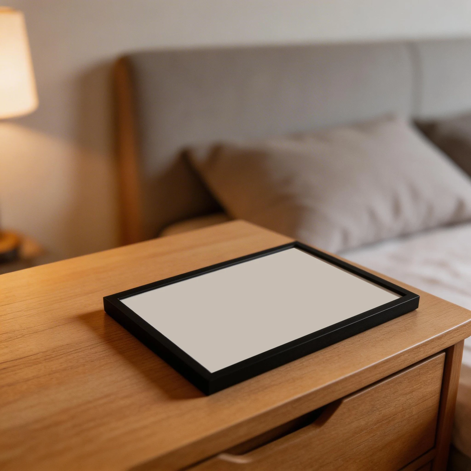 12 x 16 inch photo frame with cardboard support and PVC construction designed for both desktop placement and wall hanging
