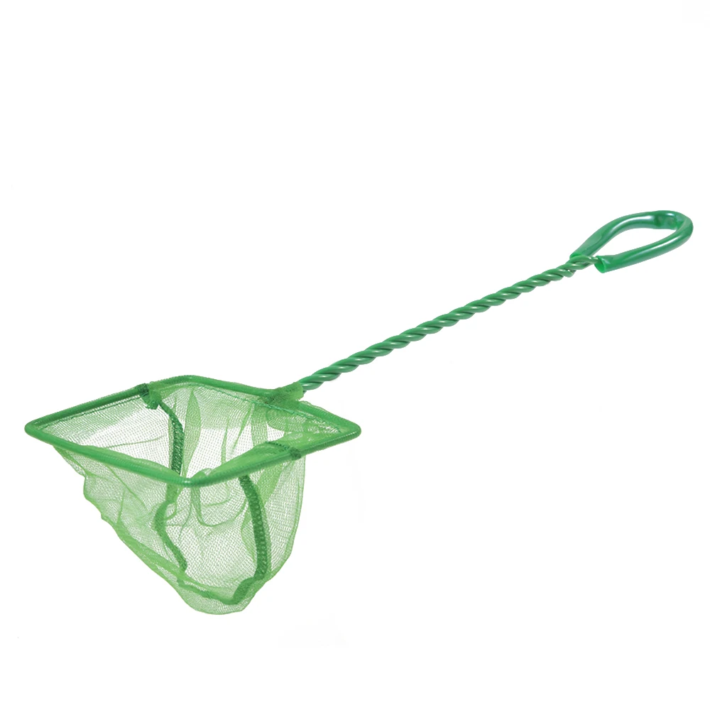 Portable Fish Net Long Handle Square Aquarium Accessories Fish Tank Landing Net Fishing Aquarium Tank