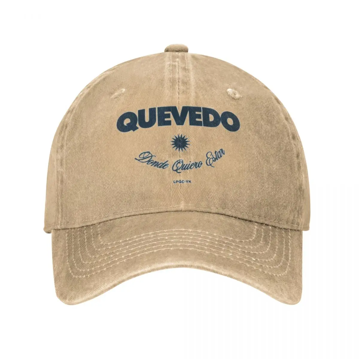 Baseball Cap Quevedo Album Accessories Unisex Vintage Distressed Denim Donde Quiero Estar Snapback Cap