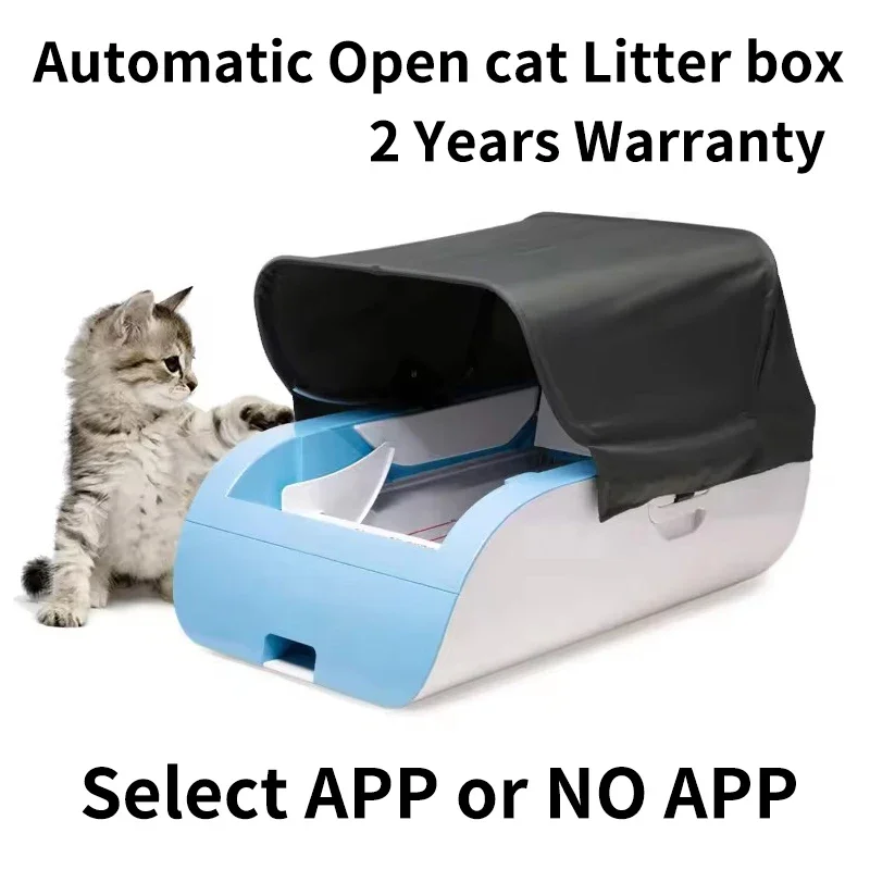 Self Cleaning Cats Litter Box Smart APP Remote ControlHealth Management  Large Cats with Extra-large Odor-collecting Litter Box