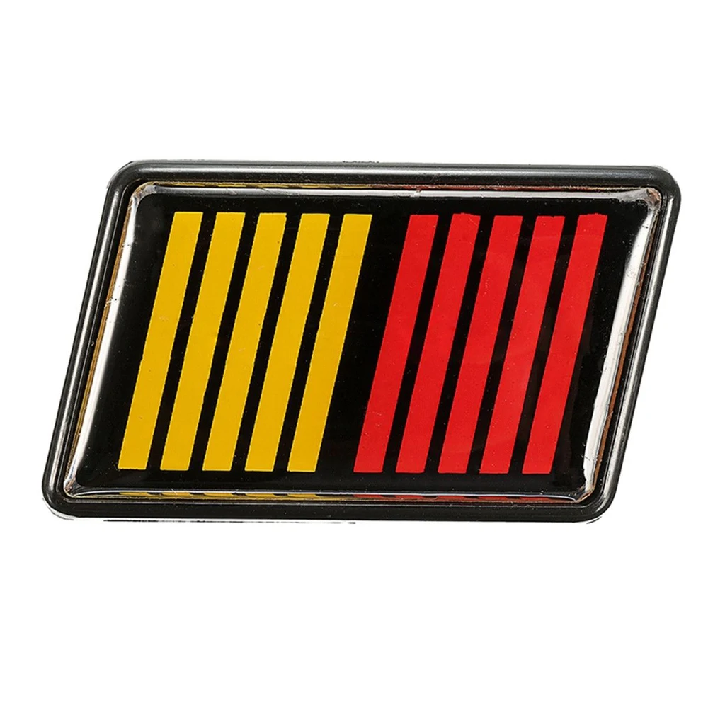 1 Pc Red/Yellow/Black Car Auto Front Grille Mount Emblem Badge Car Decals Decor For RALLIART Lancer Evolution