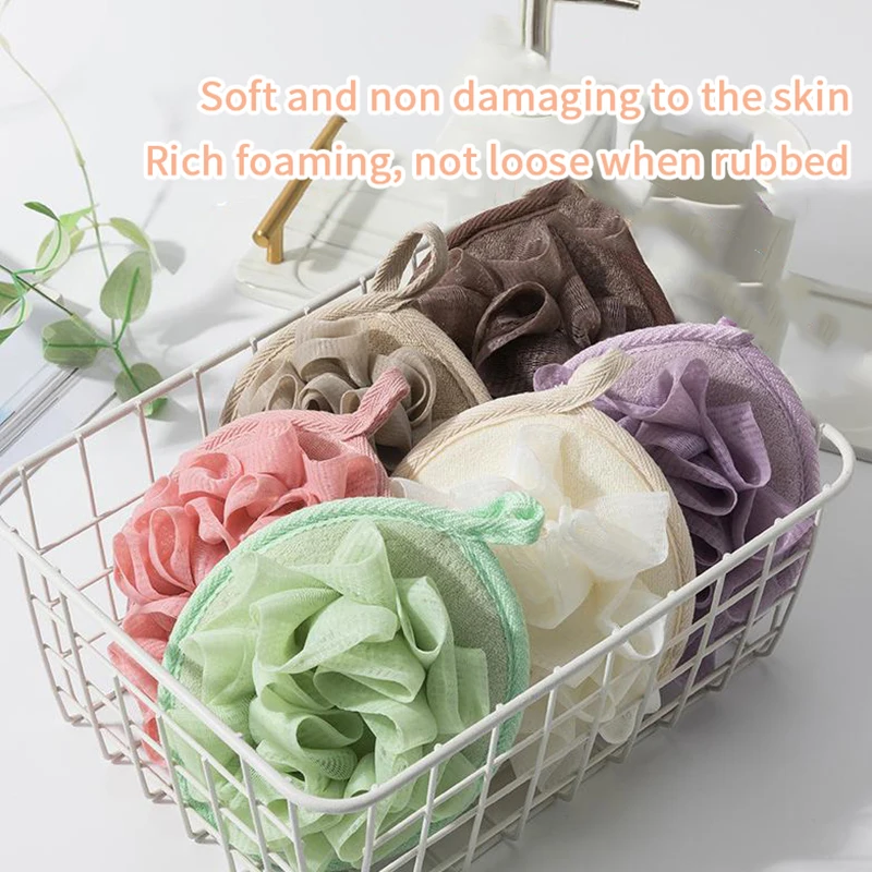 Depurador de baño para el cuerpo, Bola de lufa, ducha, Bola de baño de masaje, toalla de flores para el cuerpo, el mejor exfoliante corporal para ducha, herramienta de baño