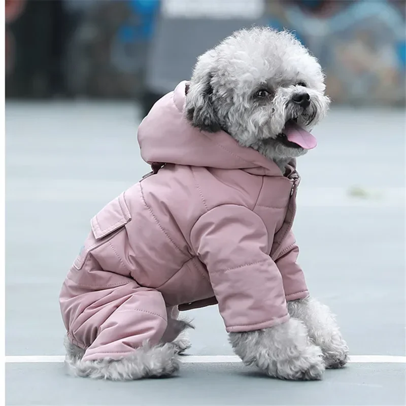 Pet Winter Clothes Dog Apparel Small Dog Costume Jumpsuit Thicken Warm Coat Jacket Yorkshire Pomeranian Poodle Puppy Clothing