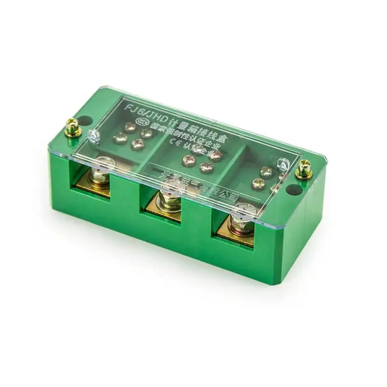 Terminal Block Row Three In Six Out Wire Connection Terminal Box 3 Phase 6 Position Table Line Distribution Box