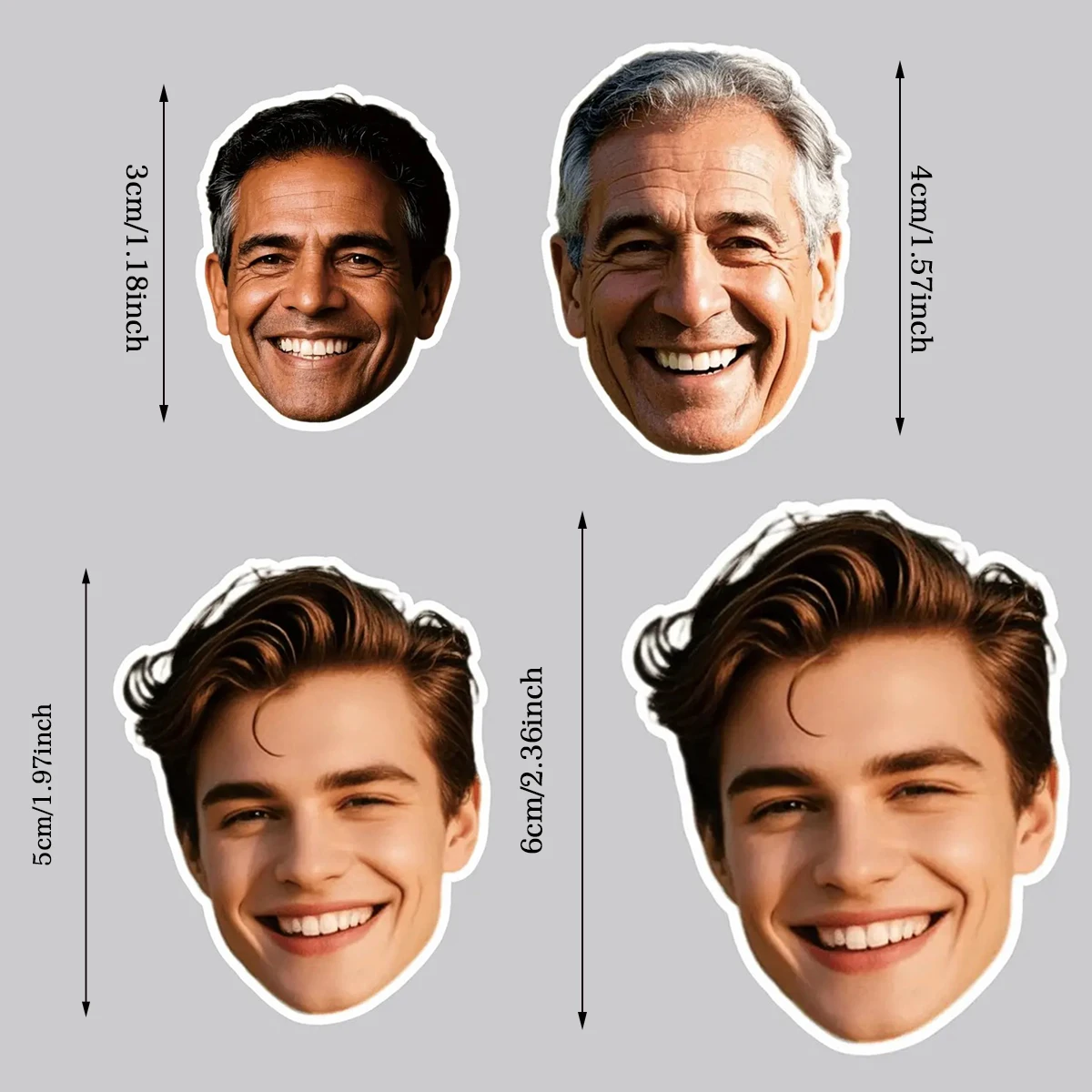 24/48Pcs Customized Face Photo Stickers - Personalized Decorations for Weddings, Bachelor Parties, and Birthday Parties - Made of Paper, No Electricity Required, Easy to Apply - Shaped Designs for Bridal Showers, Ladies' Parties, and Engagement Celebrations, Wedding Accessories, Festive Decorations, Fun Shapes, Lightweight Decorations