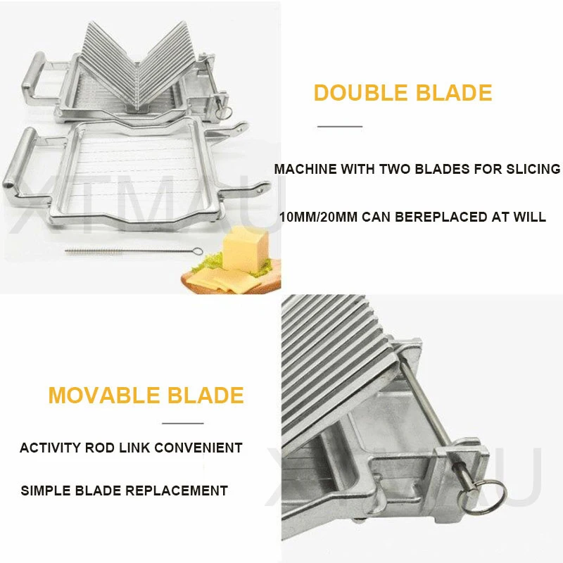 Trancheuse à fromage commerciale, poupée multifonction, jambon pointu, acier inoxydable, fil de coupe inclus, trancheuse à fromage, outils de cuisine