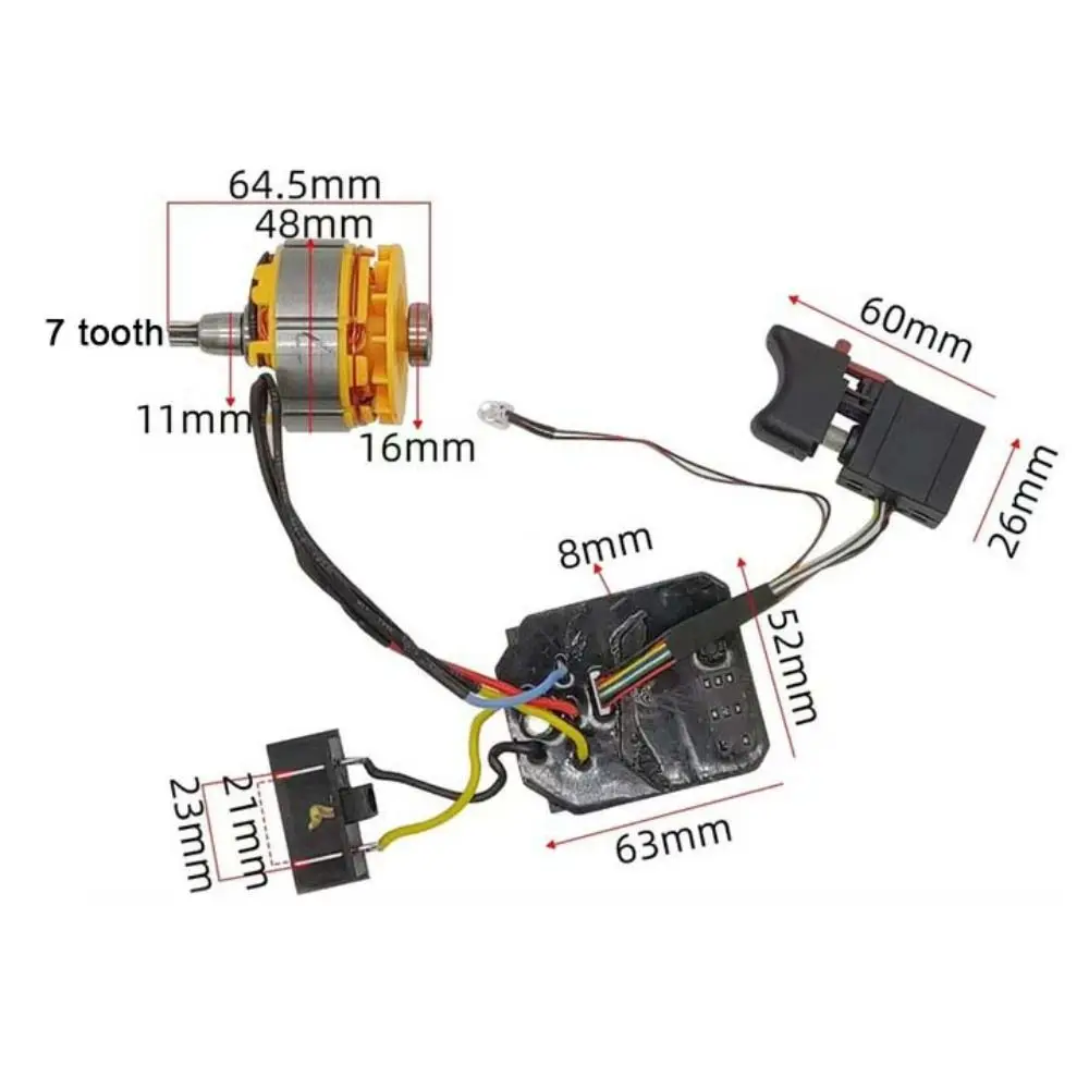 

For Dayi Makita Lithium Wrench - Universal Brushless Motor Assembly Replacement Parts 07122