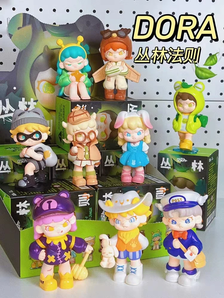 

Original DORA Law of the Jungle series blind box Toys model Confirm Style Cute Anime Figure Gift Surprise box