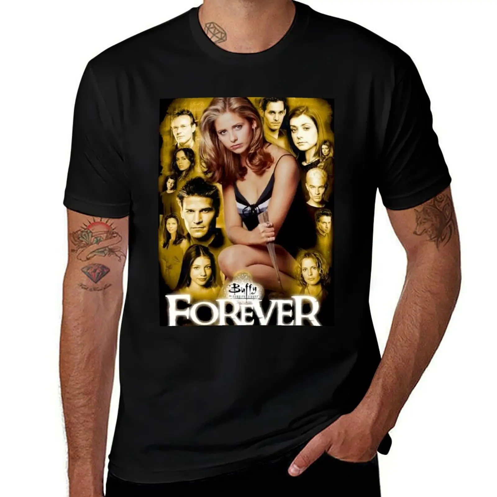 Buffy the Vampire Slayer FOREVER Poster T-Shirt T-shirts man anime figures essential t shirt mens graphic t-shirts anime