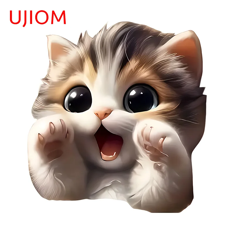 UJIOM Lovely Personality Cat Peripheral Wall Sticker Creative Popular Customizable PVC Decal Suitable For Air Conditioner Decor