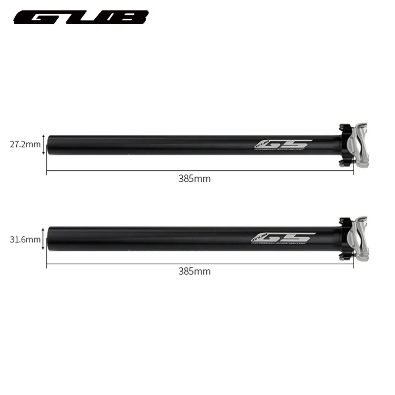 GUB Aluminum Alloy Bicycle Seatpost Tube Ultralight MTB Road Mountain Bike Seat Tube 21.2mm 30.9mm 31.6mmX 385mm
