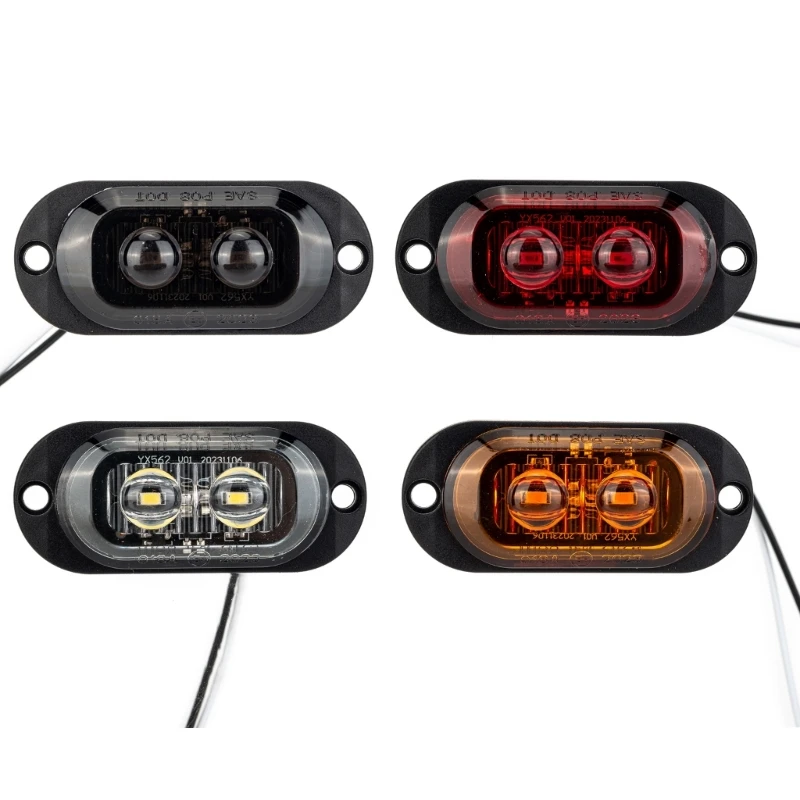 LED Side Marker Light Smoked Lens Sidemarker Amber LED Turn Signal/LED Running/Position/Parking Light