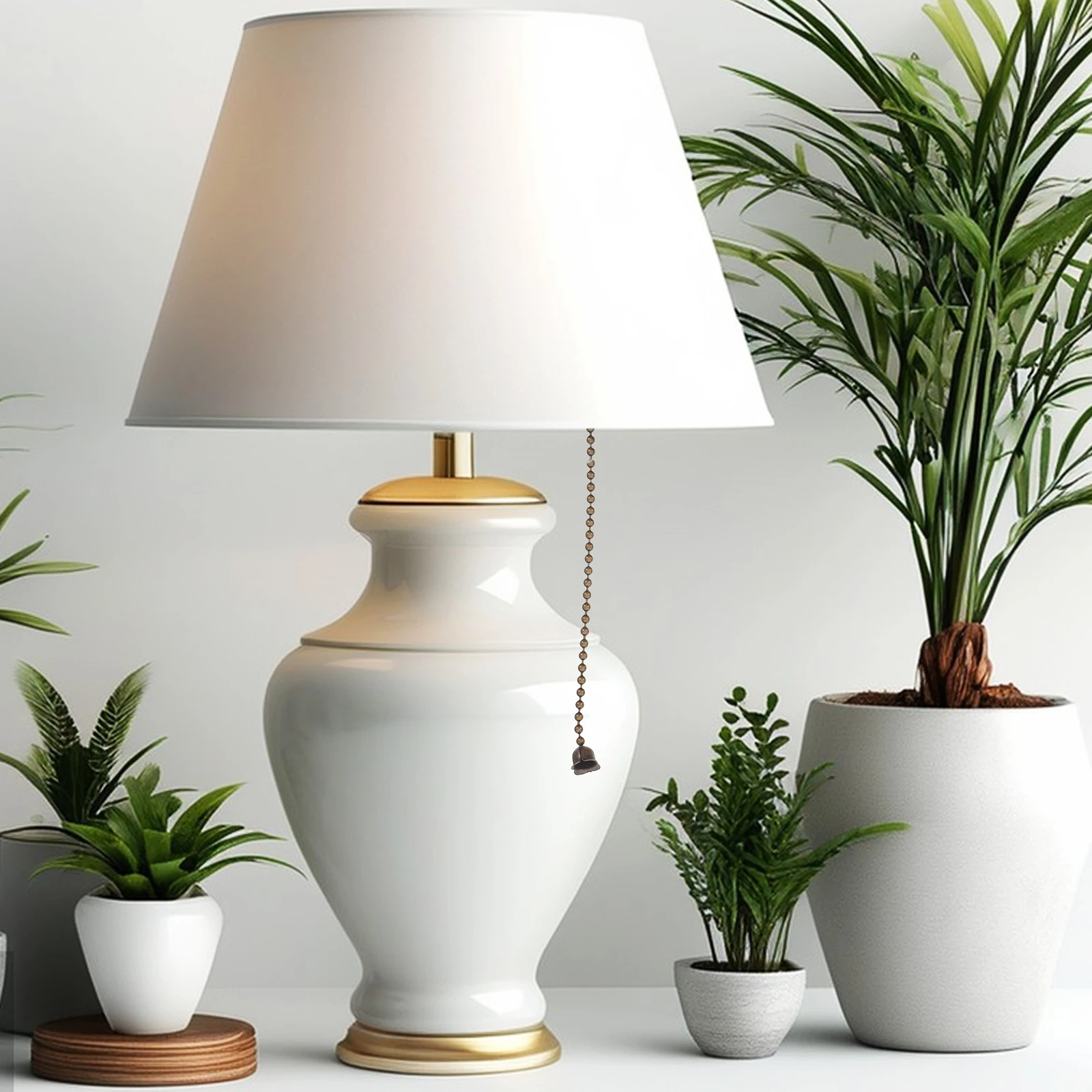 

Vintage Pull Chain Lamp E26 Black Bulb Holder Replacement Floor Table Light Socket With Chain Durable Metal Socket For