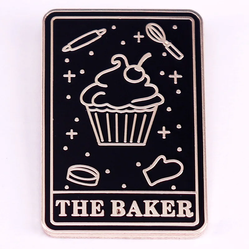 A3407 The baker Tarot card Men Women's Brooches on Clothes Enamel Pins Bag Badges Lapel Pins for Backpack Jewelry Accessories