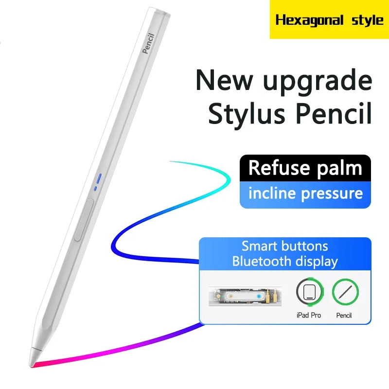 For Apple iPad New Stylus Pencil, for 2018-2024 iPad Air 11 13 M2 2024 Pro 11 13 M4 Attaches, charges, and pairs magnetically