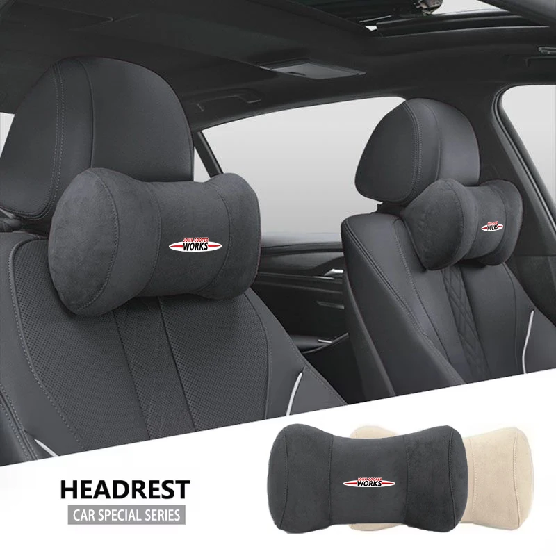 

Car Seat Headrest Pad Plush Protect Lumbar Cushion Accessories For Mini F60 R53 Cooper R58 R59 F54 F56 F57 R56 R57 R55 R60 R61