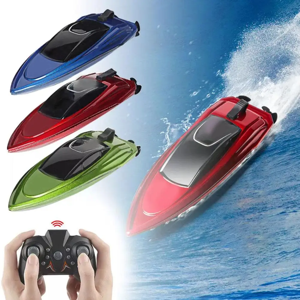 Waterproof Electric Remote Control Boat 2.4GHz High Mini Holiday Control Children Boat Toy Boat Gift RC Party Speed Remote V3F2