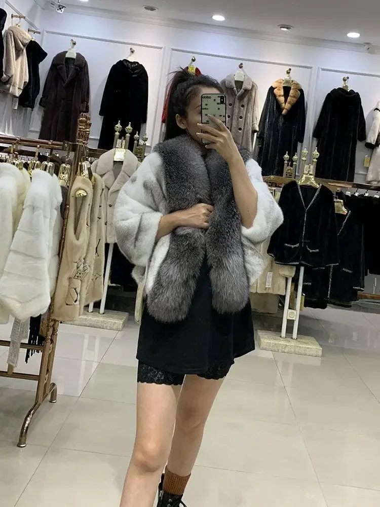 2024 New Winter Women Clothes Fluffy Loose Warm Soft White Faux Fur Coat with Long Sleeve Furry Jacket Fashion Autumn T08