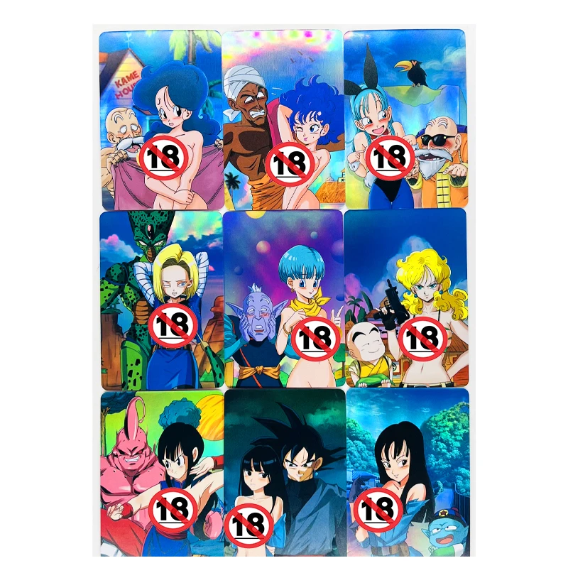 9pcs/set Dragon Ball Z GT Sexy Chichi Android 18 Bulma Super Saiyan Heroes Battle Card Ultra Instinct Game Collection Cards