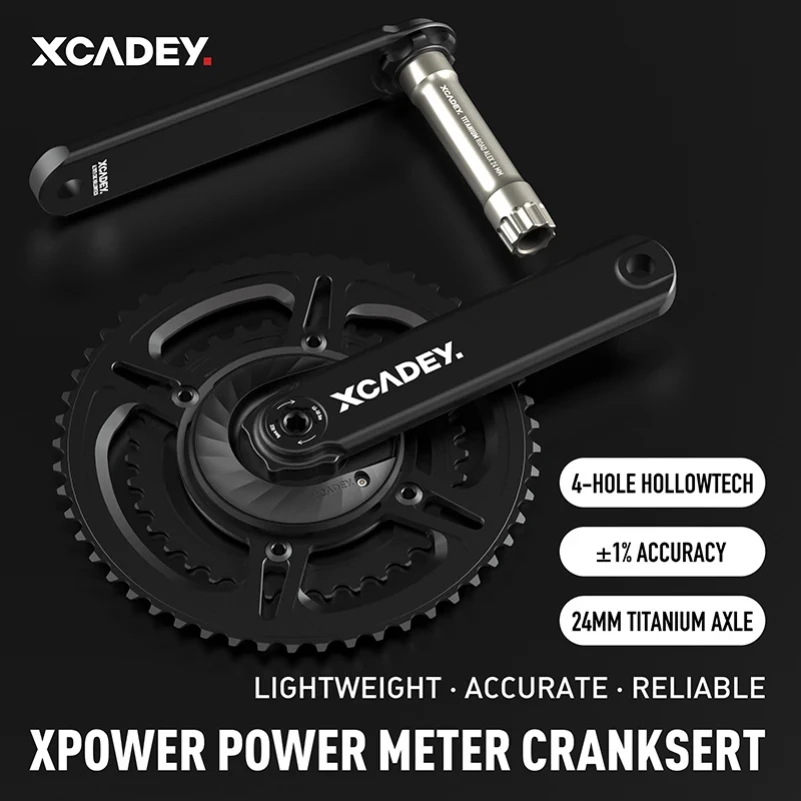 

XCADEY XPOWER Power Meter Crankset Road Bike Spider Power Meter Chainring Set Bicycle Crank Arm Ultralight Cycling Parts