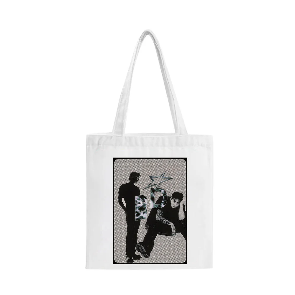 Kpop Jung Kook Canvas Bag Handbag Album Logo Printed Sign Totes Shoulder Zipper Bag School Bags Fans Gift