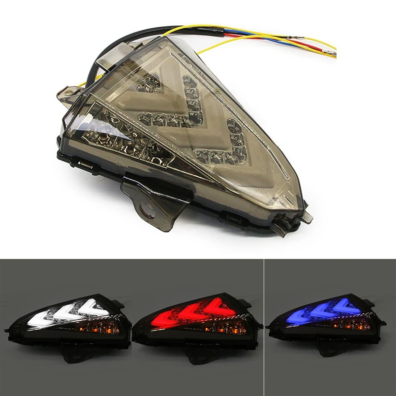 Luz trasera LED para motocicleta YAMAHA YZF R15 2014 2015 2016, intermitentes de freno integrados