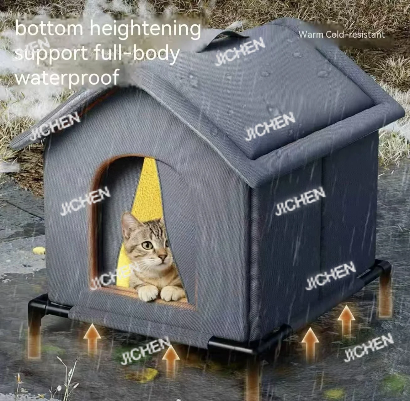 

JC cat house rectangular fashion classic outdoor winter warm waterproof rainproof thickened closed tent warm