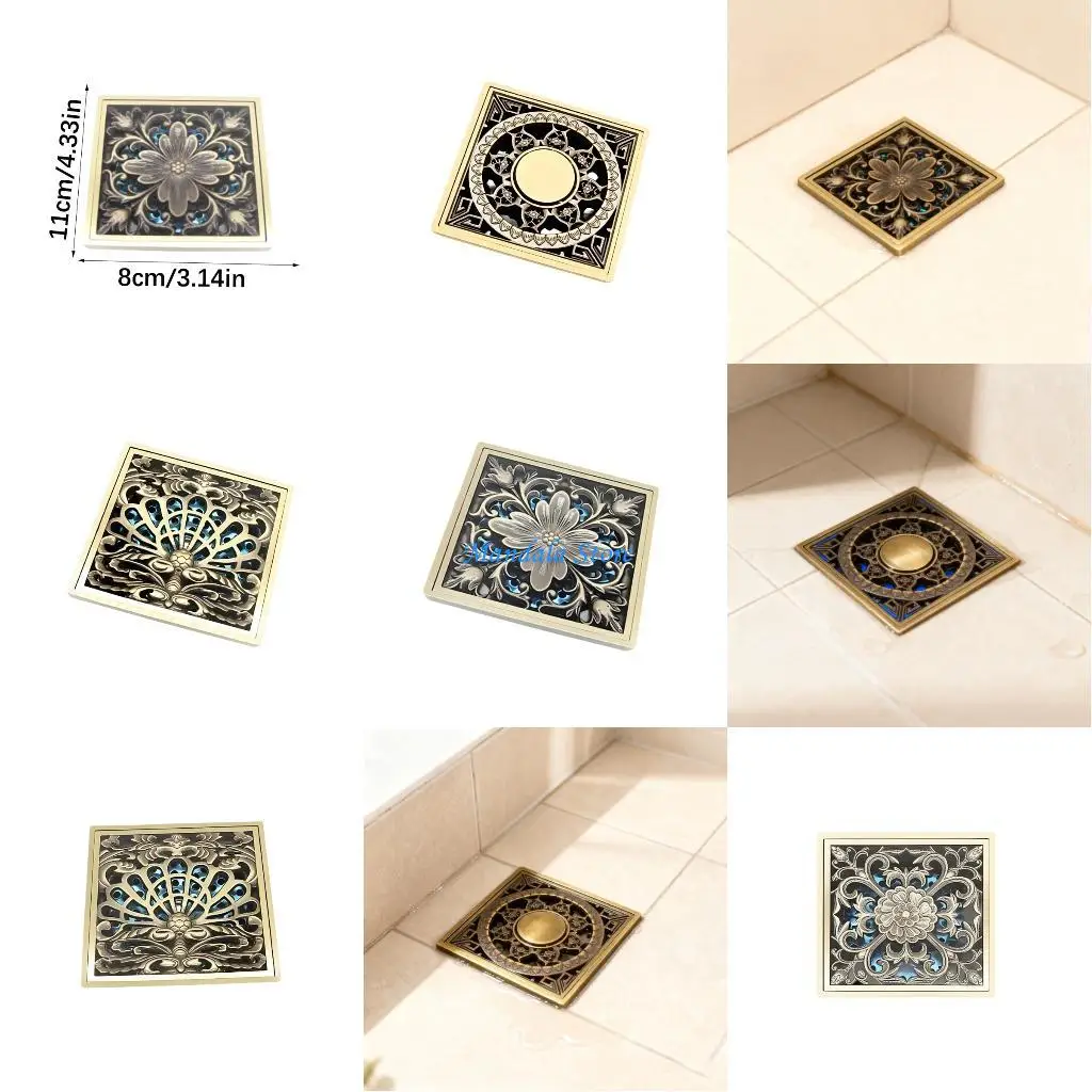 

U2JC Antique Metal Shower Floor Drain Shower Strainer Filter Floor Strainer
