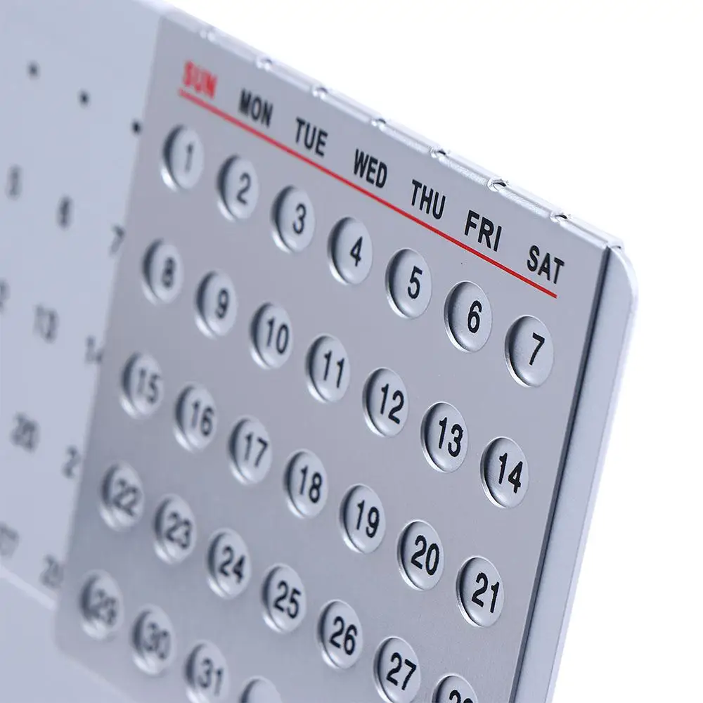 

School Office Supplies Agenda Organizer Aluminum Alloy Schedule Planner Yearly Calendar Desktop Calendar Perpetual Calendar