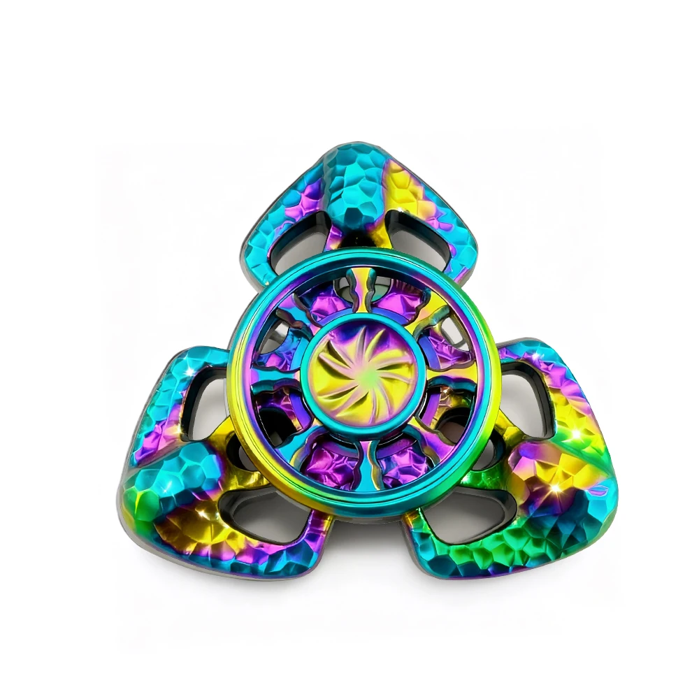Edc 세 잎 회전식 손가락 자이로스코프 성인 스트레스 해소 장난감 손가락 튜너 불안 완화 및 휴식용
