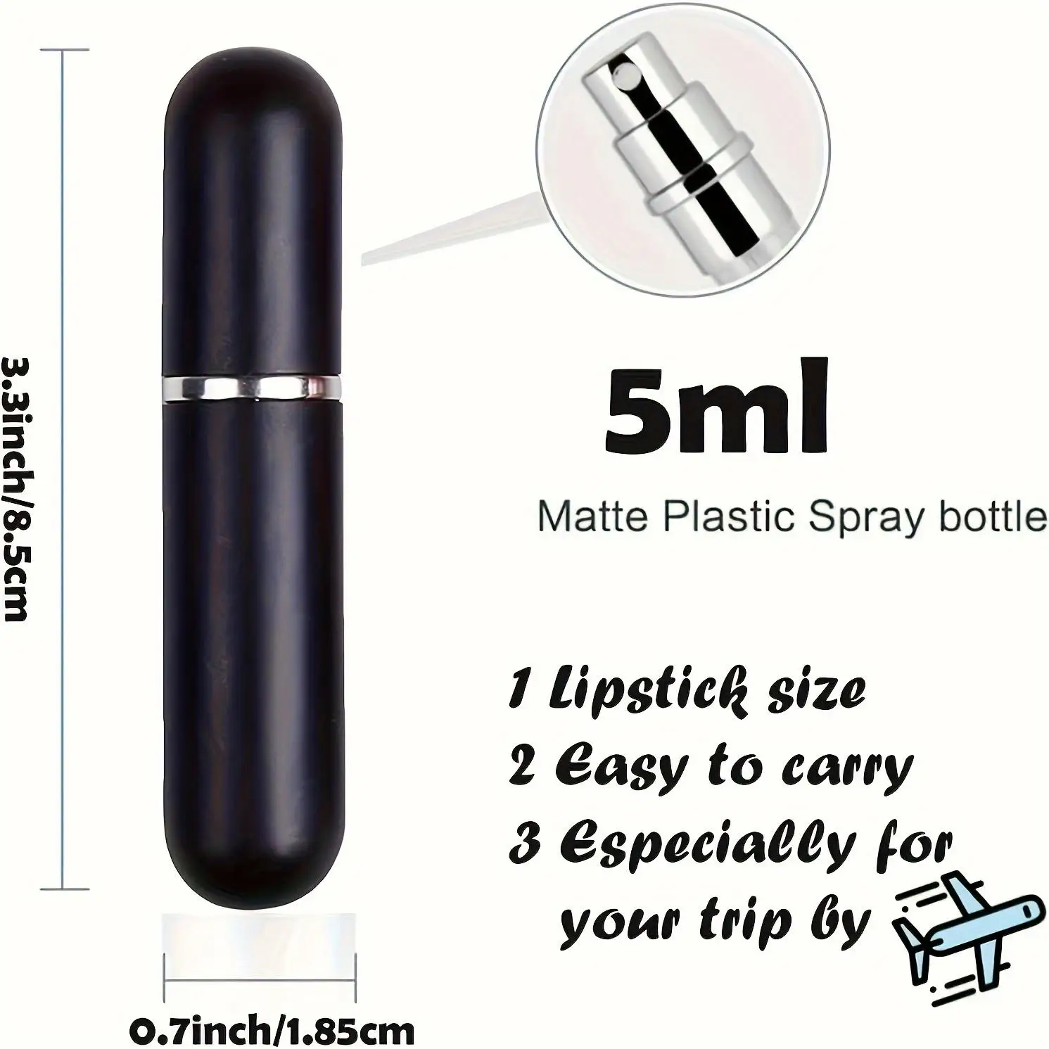 5 pieces 5ml refillable perfume spray bottle cosmetics portable empty bottle travel atomizer refillable perfume bottle