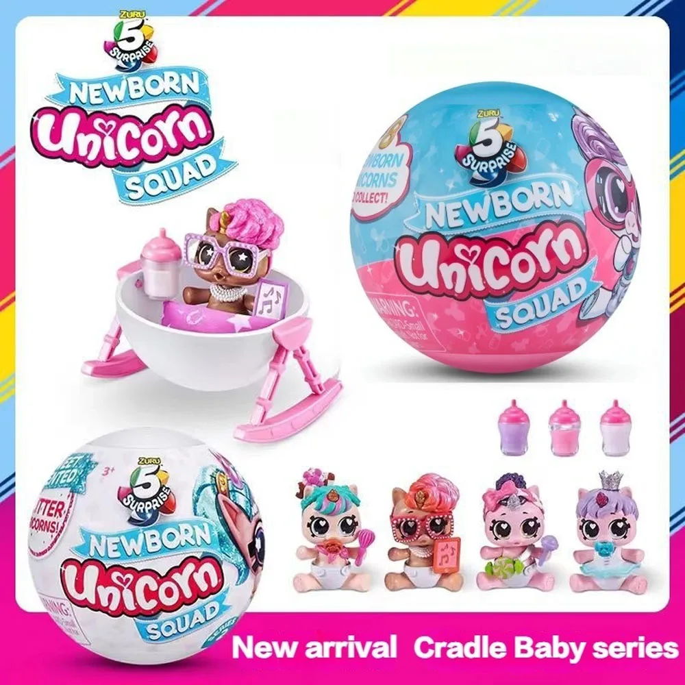 

Zuru 5 Surprise Mini Brands Unicorn Squad Magic Surprise Cute Gift Blind Box Fashion Surprise Ball Anime Figure Collectible Toys