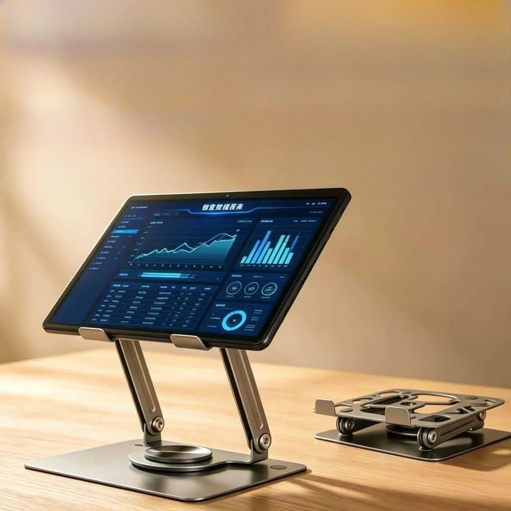 Universal 360° Rotating Tablet Stand Desktop Height Adjustable Foldable Storage for Drawing iPad Tablet Learning Machine Holders