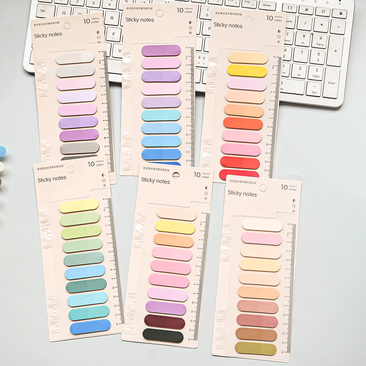 200 Sheets Transparent Sticky Notes Self-Adhesive Bookmark Memo Pad Index Stationery Notepad for Annotation