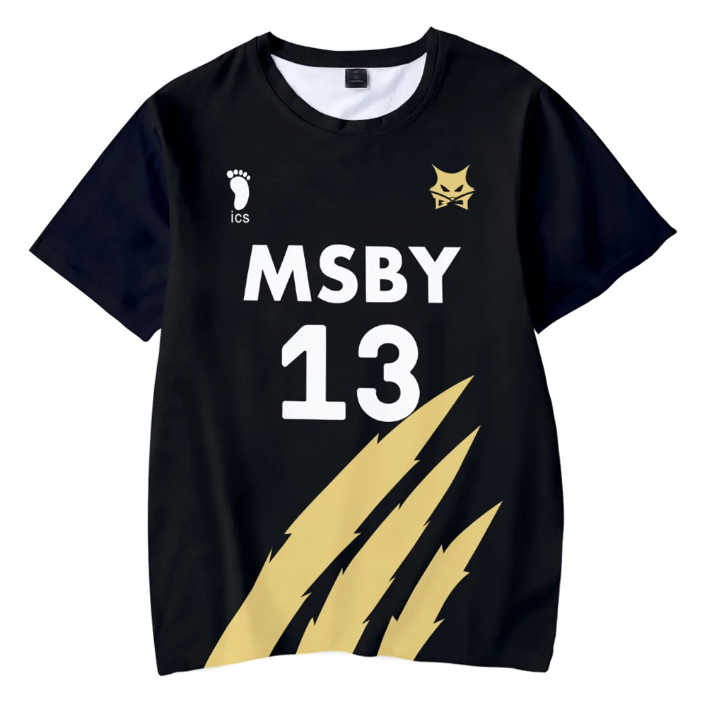 Anime Haikyuu Cosplay Costume Haikyuu Volleyball MSBY BlackJack T Shirt Shoyo Hinata Cosplay Uniform Sportwear Tshirts Clothing