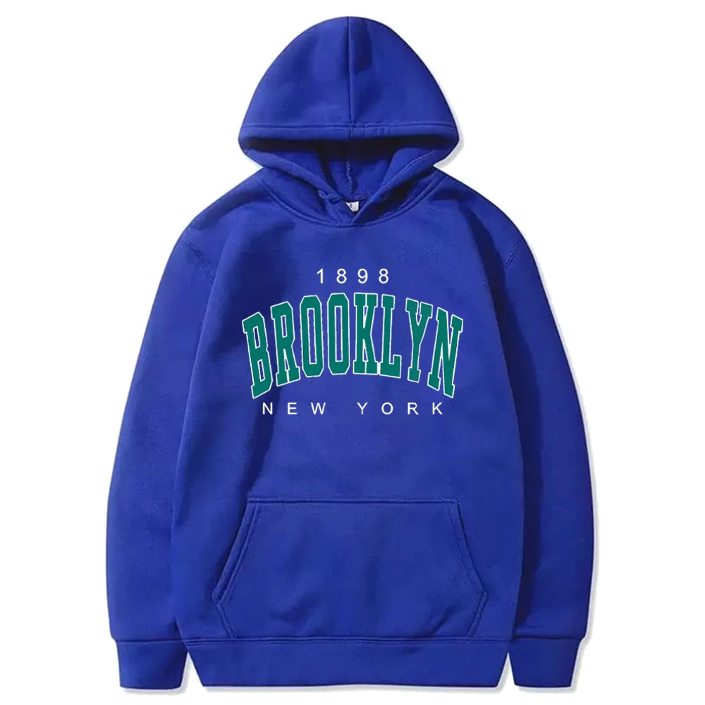 1898 Brooklyn New York Printed Mens Hoody Creativity Crewneck Clothing Fashion Oversize Sweatshirt Fashio Crewneck Hoodie Male