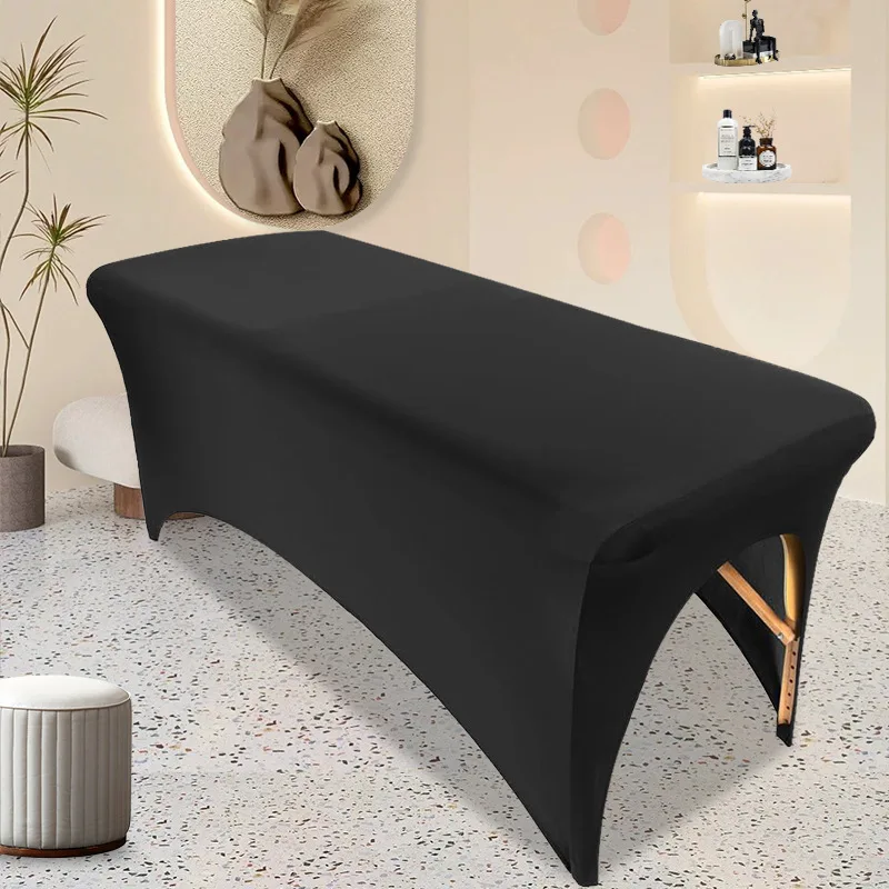 

1pc elastic beauty bedspread, modern and simple style, milk silk table cover, multi-functional bedspread, arched table cover
