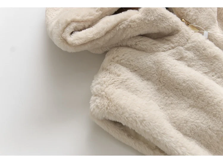 Inverno delle nuove donne allentate cerniera pelosa con cappuccio cardigan aperto gilet anti-età capispalla Faionable Fem Jaet