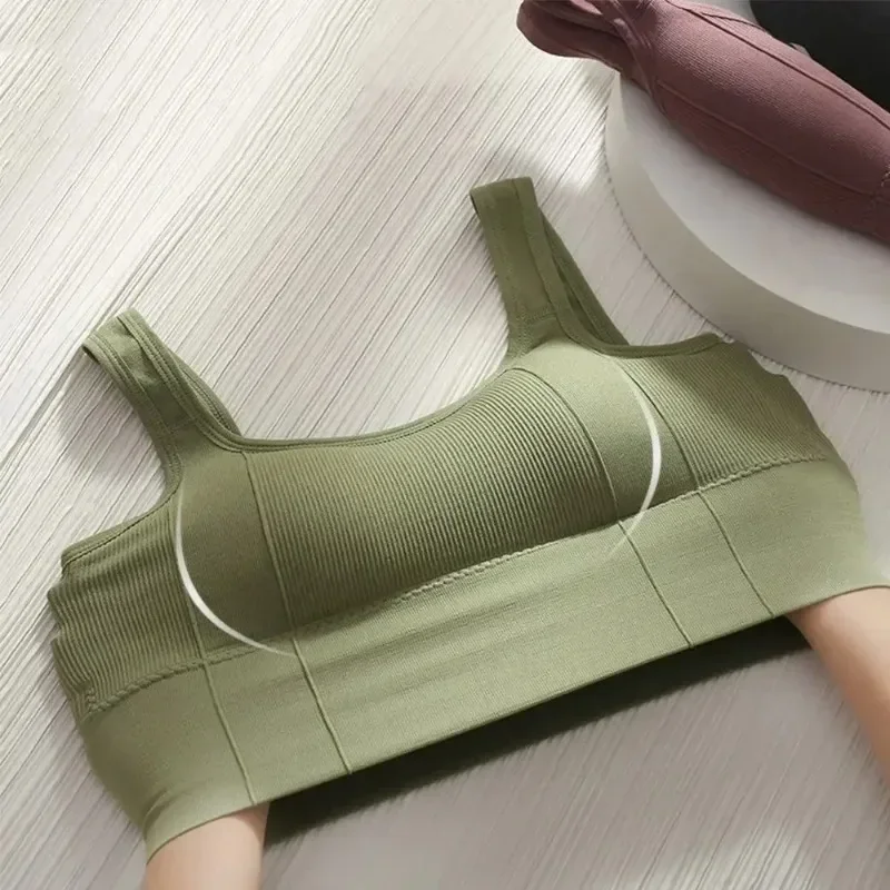 

Thermal Summer New Style Breathable Inner and Outer Wear Vest Women No Steel Ring Gather Sports Underwear Sport Bra Workout Top