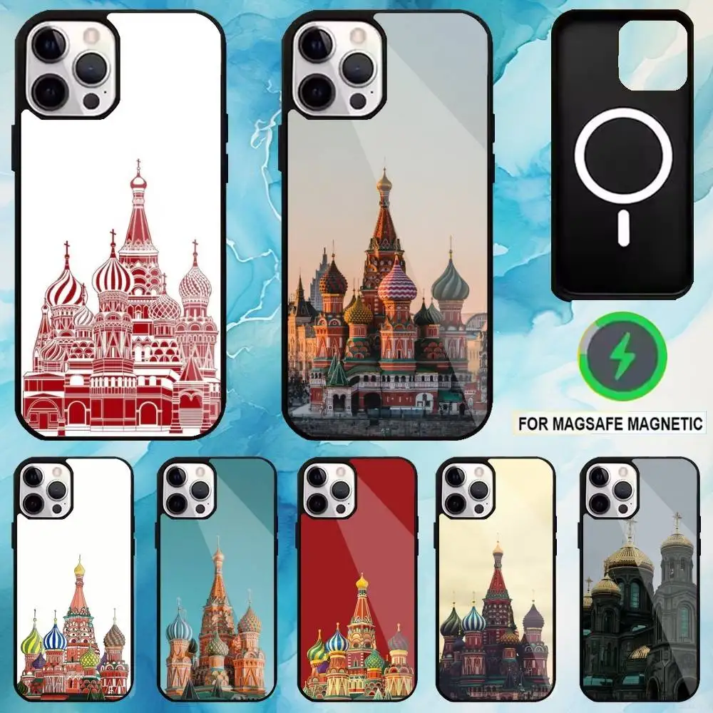 

Russian Castle Phone Case For iPhone17,16,15,14,13,12,11 Plus,Pro Max Magnetic For Magsafe Wireless Charging