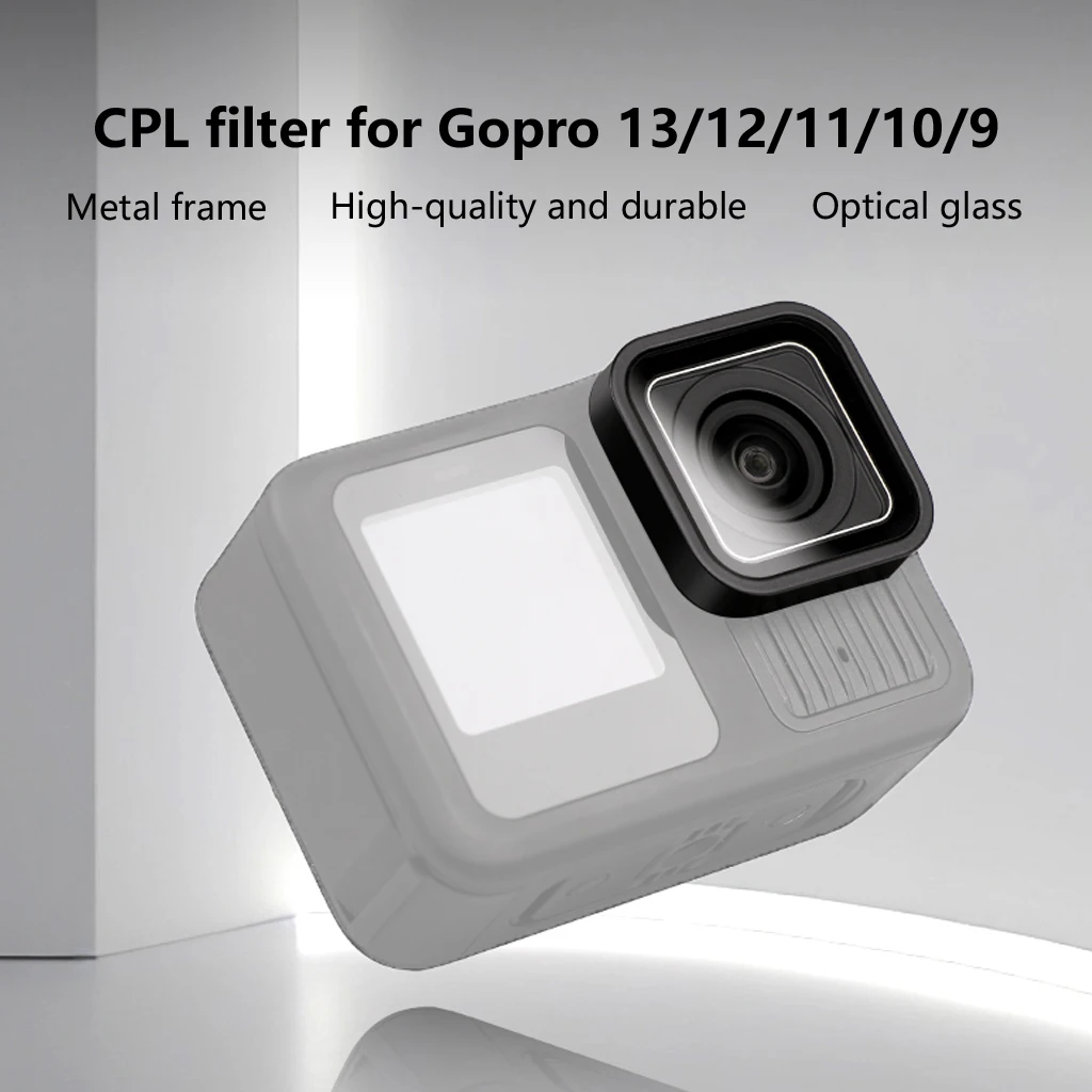 UV-Schutzlinsenabdeckung/CPL Polarisationsfilter für GoPro Hero 13 12 11 10 9 Action-Kamera Outdoor Vlogging Aufnahme Ersatz – Detail 8