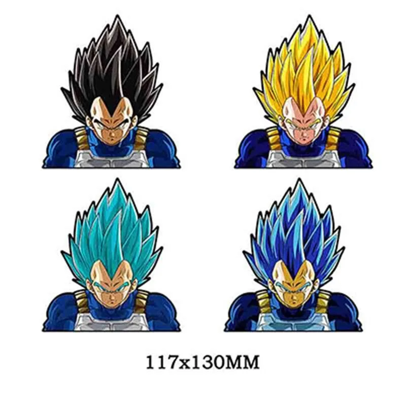 Dragon Ball Sun Wukong Vegeta Cartoon Creative 3D Gradient Sticker Fashion Waterproof Mobile Phone Computer Decoration Sticker