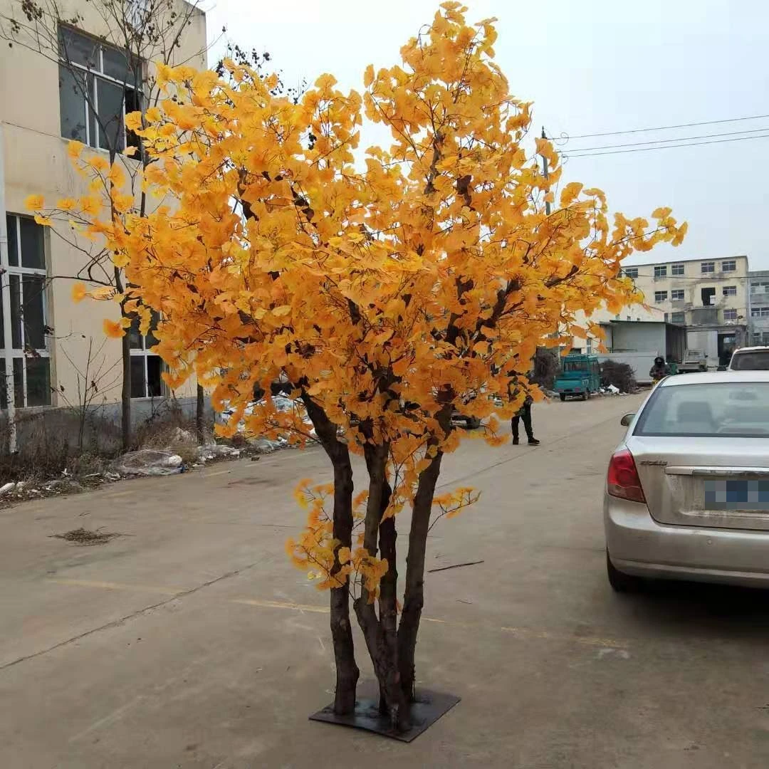 New Chinese style simulated ginkgo tree Chinese style simulated plant simulated tree hotel shopping mall decoration - Image 2