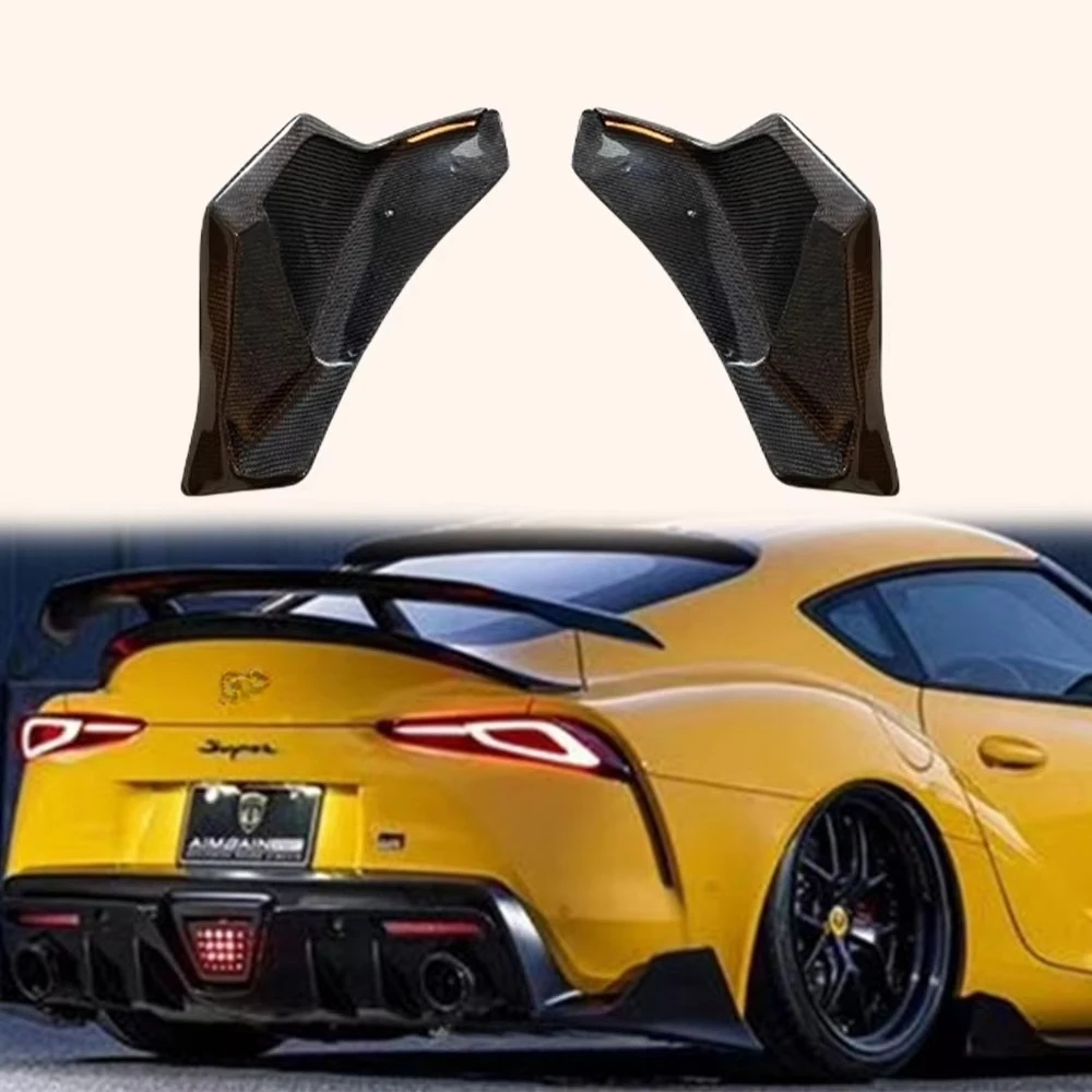 For TOYOTA Supra A90 2019-2022 Carbon Fiber KZ Style Rear Bumper Spat Splitter