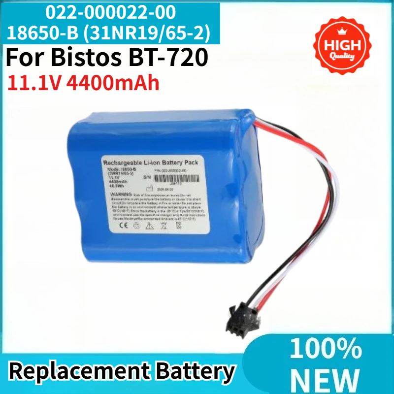 

022-000022-00 31NR19/65-2 High Quality Battery 11.1V 4400mAh For Bistos BT-720 Brand New Replacement Battery