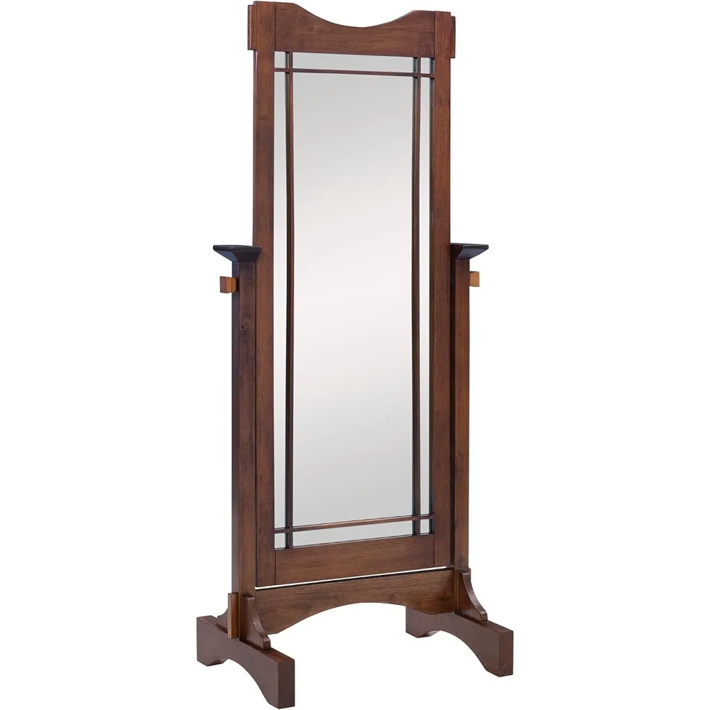 Furniture Powell Mission Oak Cheval Mirror